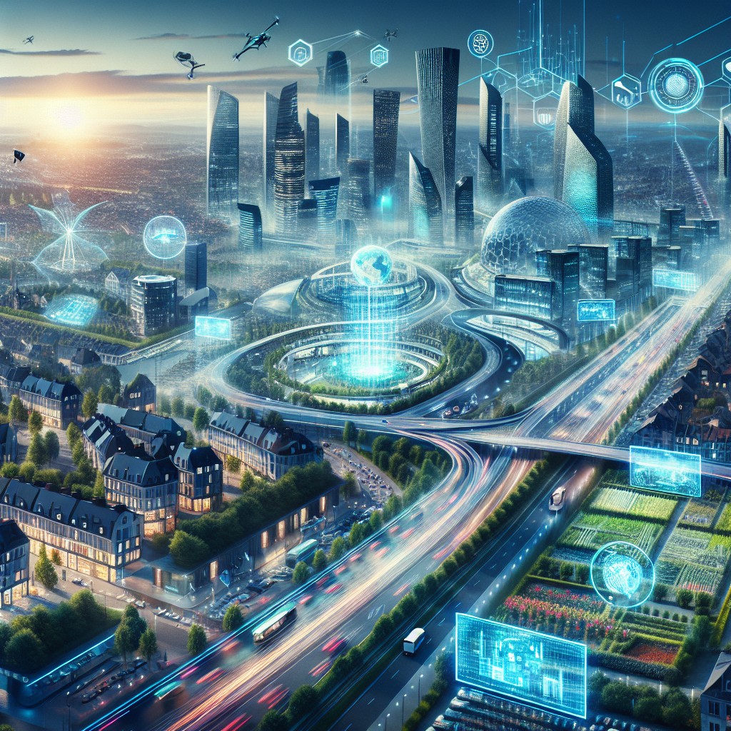 Vue futuriste de la Wallonie embrassant la transformation digitale.