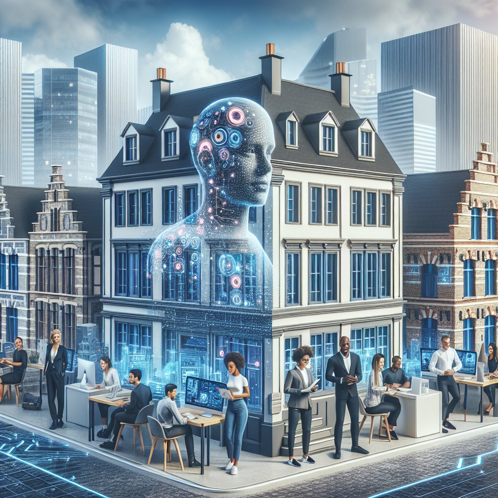 Image d'une PME belge intégrant des technologies d'intelligence artificielle, illustrant la transformation digitale.