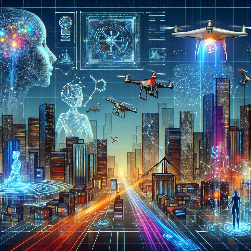 Image de couverture illustrant les avancées en intelligence artificielle et machine learning en 2024, montrant un futur technologique innovant.