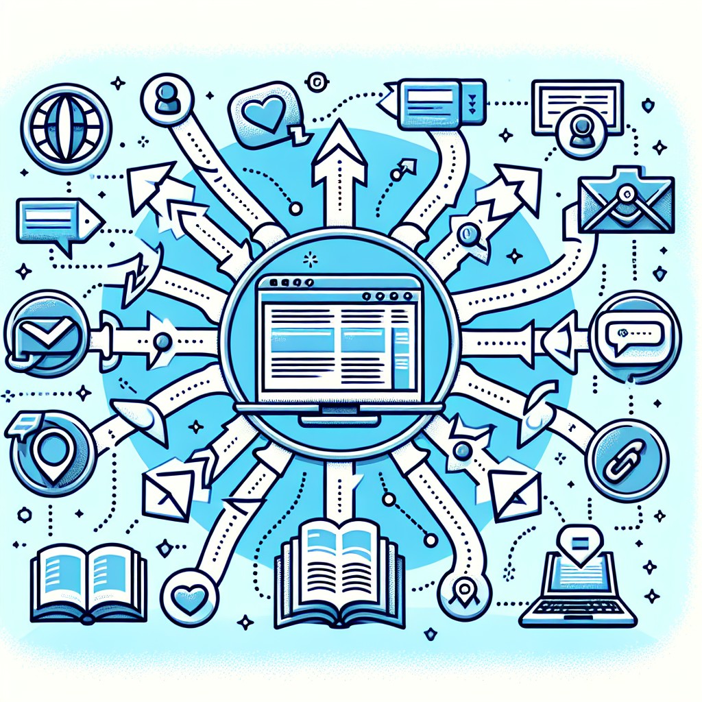 Illustration d'un site Web bénéficiant de backlinks de différentes sources, soulignant l'importance des liens entrants pour le SEO.