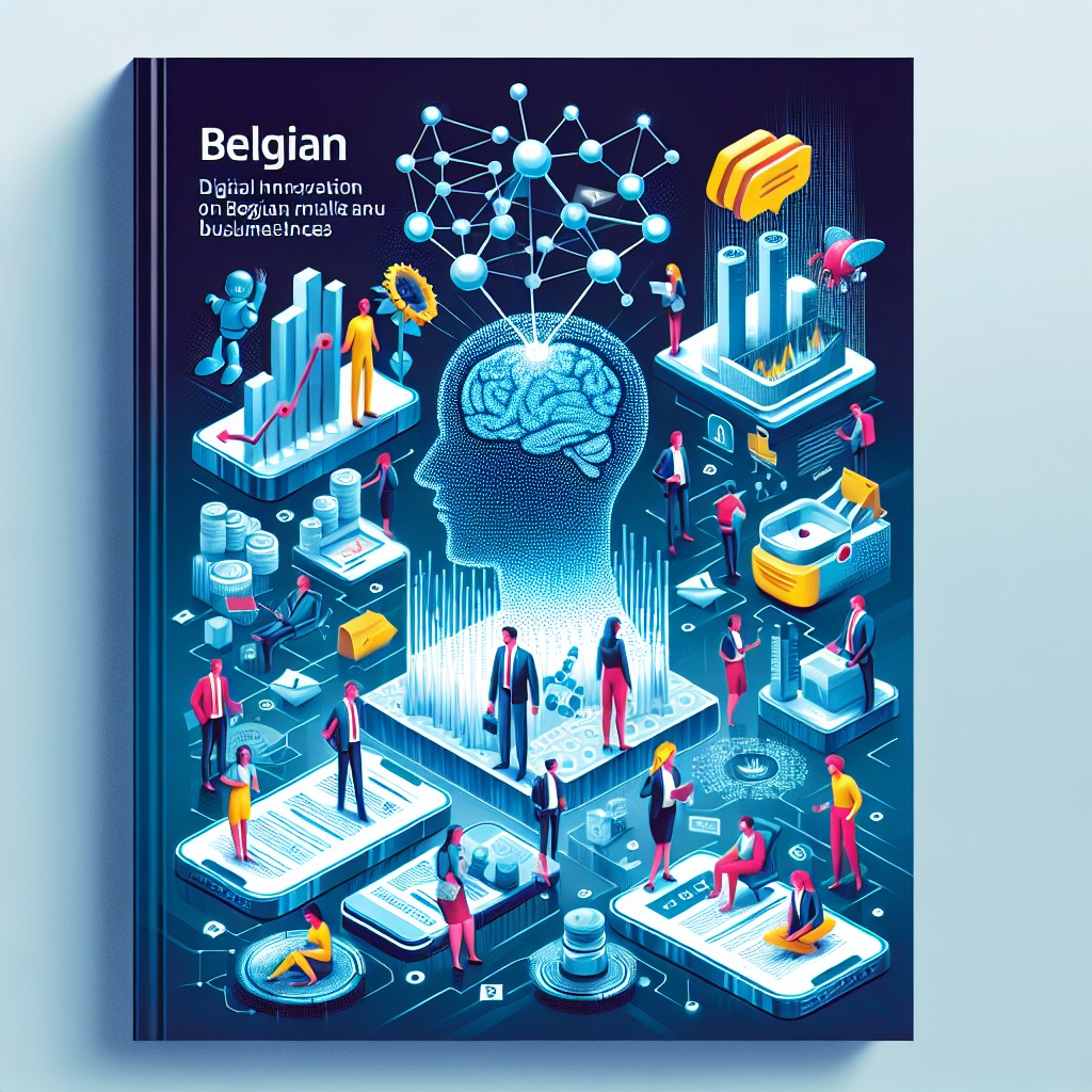 Image de couverture illustrant l'impact de l'innovation digitale sur les entreprises belges, avec des éléments visuels représentant l'intelligence artificielle, le Big Data et des interactions clients.