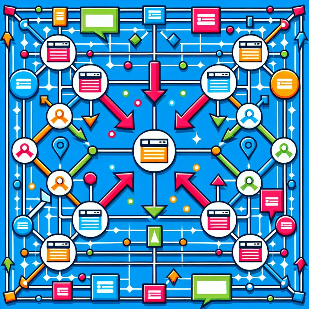 Image illustrant l'importance des backlinks pour le SEO, avec une chaîne de liens reliant plusieurs sites web.