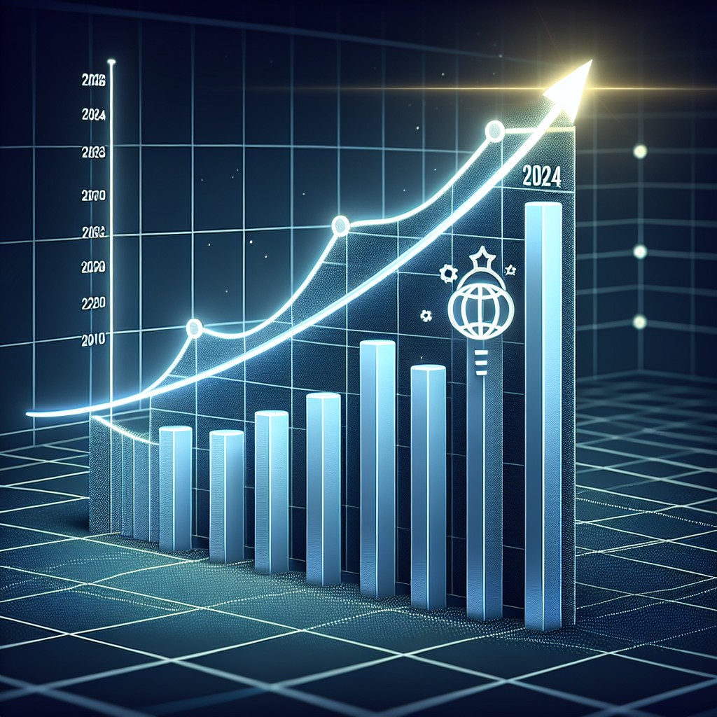 Couverture montrant une courbe ascendante de croissance de trafic web, illustrant l'impact positif du SEO en 2024.