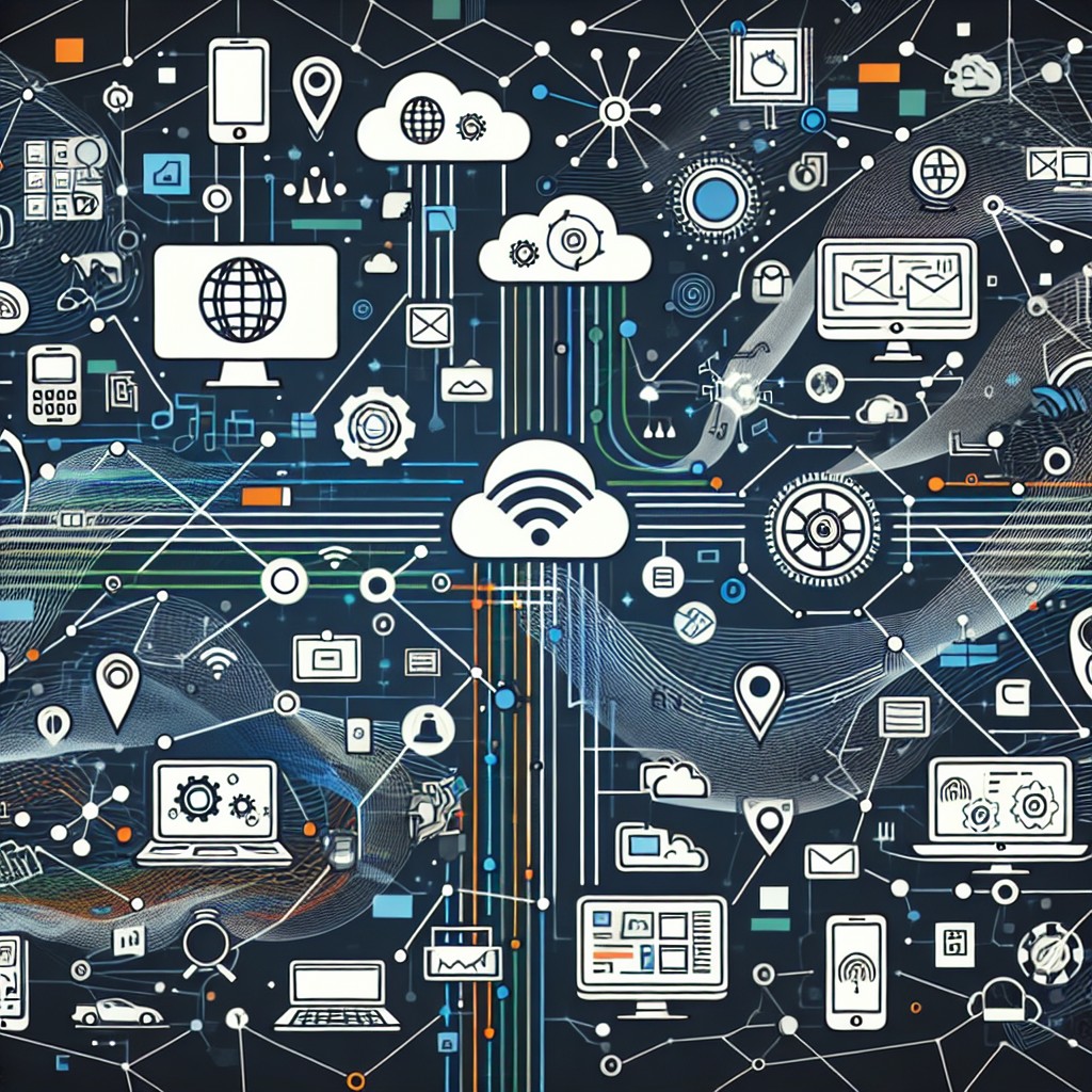 Image de couverture montrant des icônes technologiques interconnectées représentant la transformation digitale.