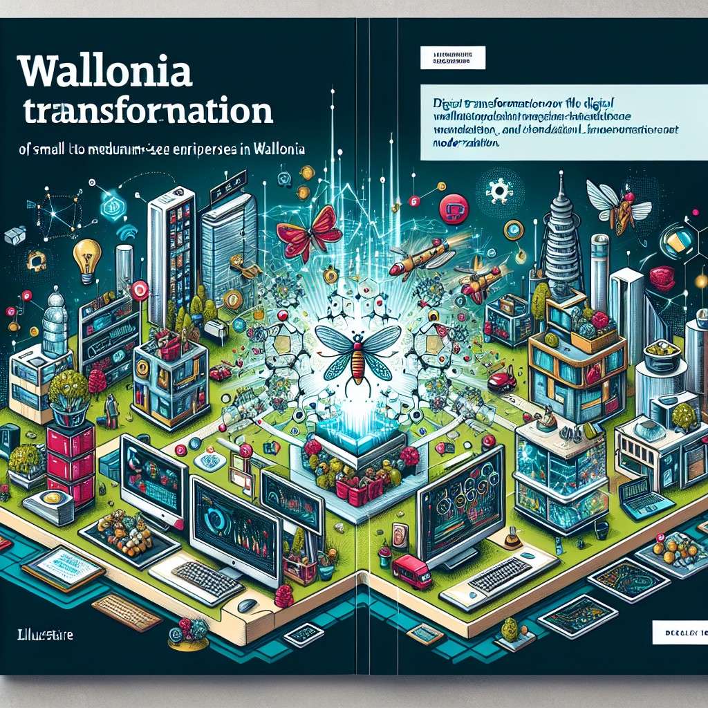 Couverture illustrant la transformation numérique des PME en Wallonie, mettant en avant l'innovation et la croissance.