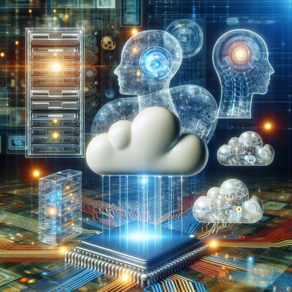 Image illustrant des technologies modernes telles que l'intelligence artificielle et le cloud computing.