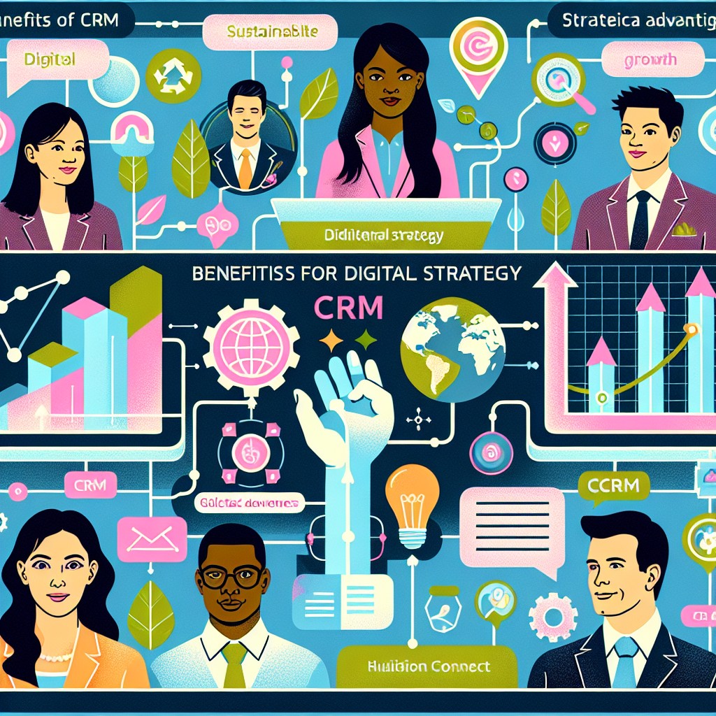 Couverture illustrant les avantages du CRM pour la stratégie digitale.