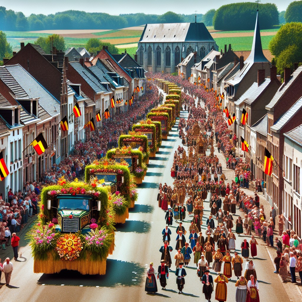 Image de couverture montrant une procession historique animée durant les festivités de Wallonie.