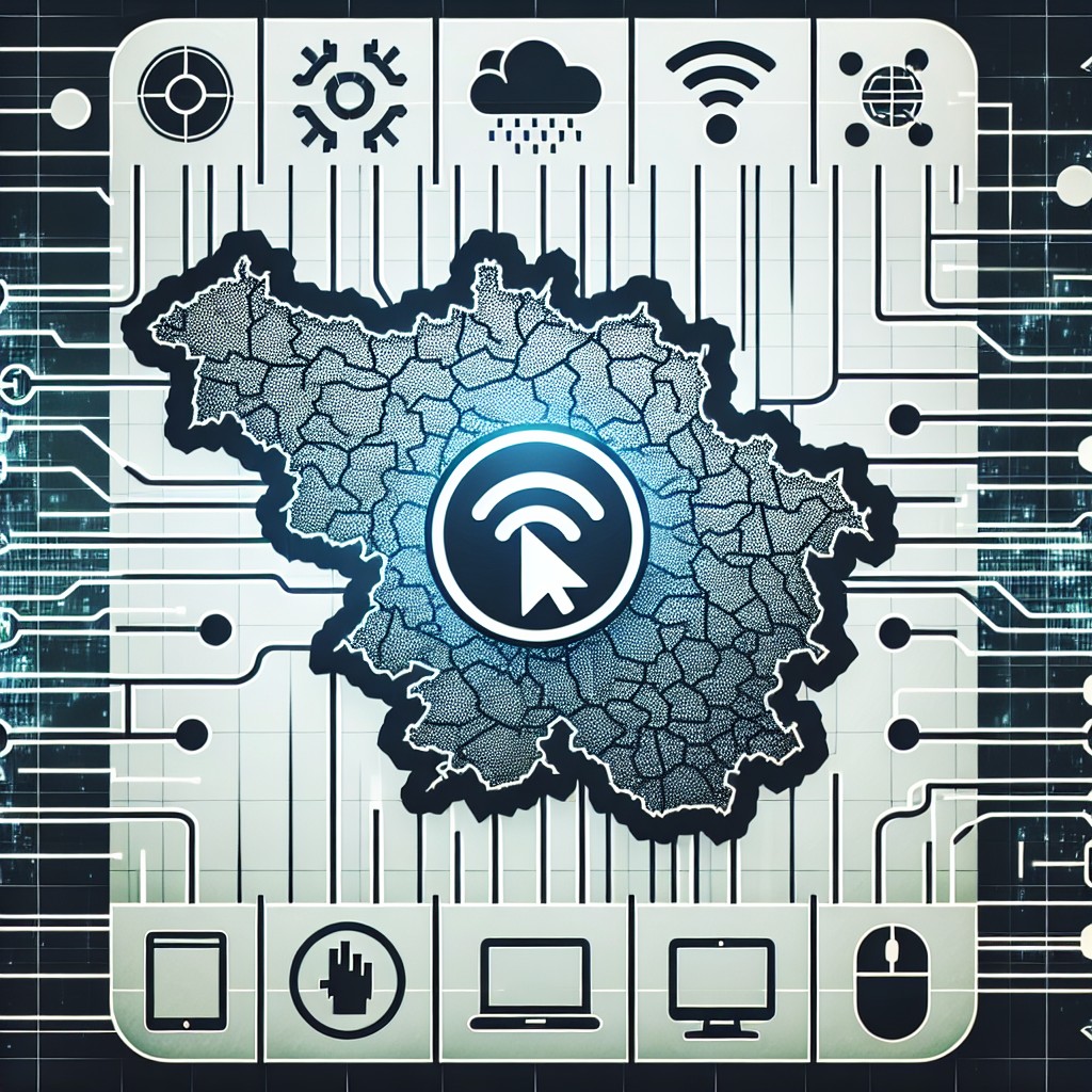 Image de couverture montrant une carte de la Wallonie entourée d'icônes digitales, symbolisant la transformation numérique de la région