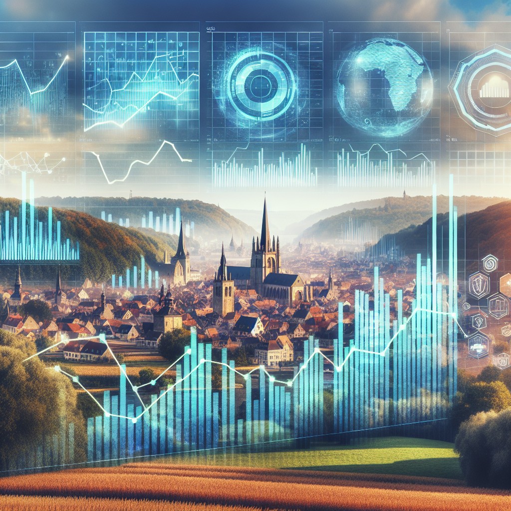 Image représentant des graphiques de données et la Wallonie en arrière-plan, symbolisant la transformation numérique